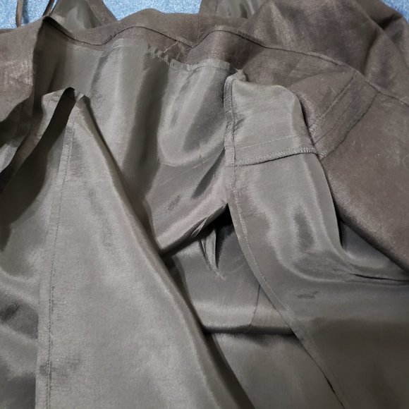 Becky & Max Black Linen Halter Dress women's size 4 - Picture 7 of 10